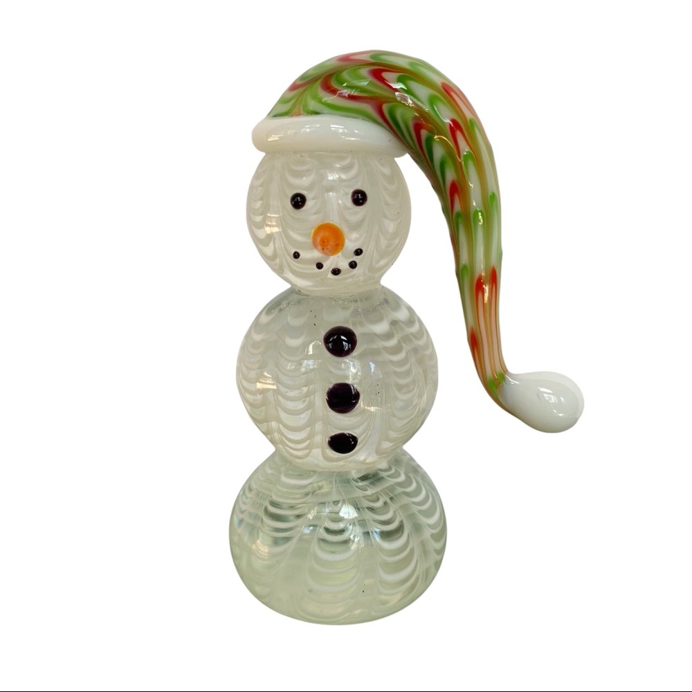 FITZ & FLOYD Glass Snowman